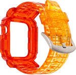 Bracelet intégré en TPU dégradé pour Apple Watch Series 9 / 8 / 7 45mm / 6 / 5 / 4 / Watch SE 44mm / Watch 42mm, pour Apple Watch Series 9 / 8 / 7 45mm / 6 / 5 / 4 / Watch SE 44mm / Watch 42mm