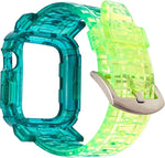 Bracelet intégré en TPU dégradé pour Apple Watch Series 9 / 8 / 7 45mm / 6 / 5 / 4 / Watch SE 44mm / Watch 42mm, pour Apple Watch Series 9 / 8 / 7 45mm / 6 / 5 / 4 / Watch SE 44mm / Watch 42mm