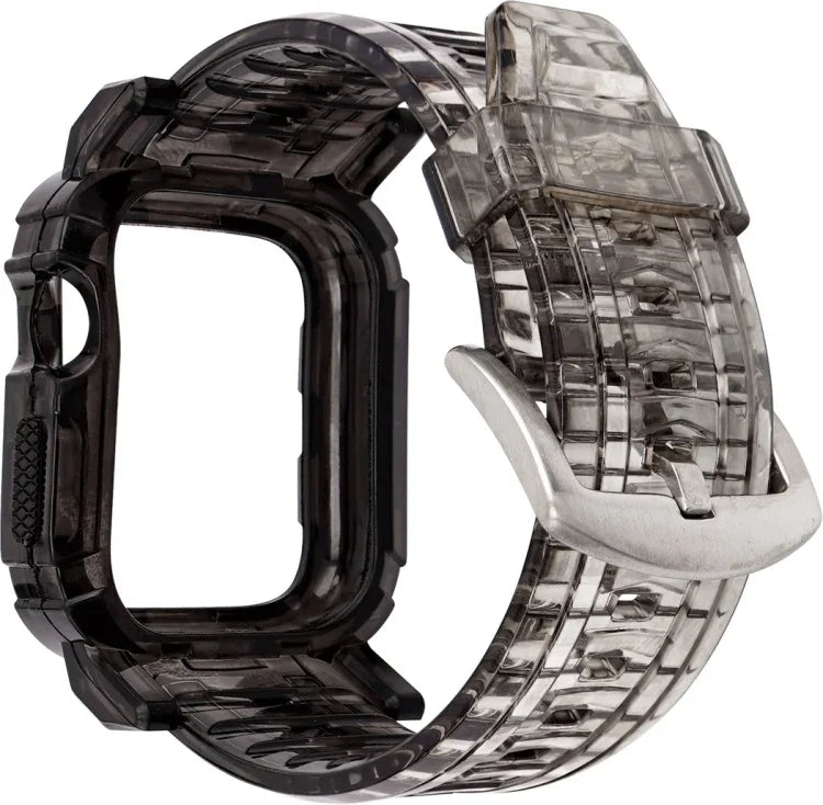 Bracelet intégré en TPU dégradé pour Apple Watch Series 9 / 8 / 7 45mm / 6 / 5 / 4 / Watch SE 44mm / Watch 42mm, pour Apple Watch Series 9 / 8 / 7 45mm / 6 / 5 / 4 / Watch SE 44mm / Watch 42mm
