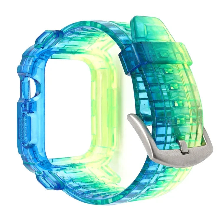 Bracelet intégré en TPU dégradé pour Apple Watch Series 9 / 8 / 7 45mm / 6 / 5 / 4 / Watch SE 44mm / Watch 42mm, pour Apple Watch Series 9 / 8 / 7 45mm / 6 / 5 / 4 / Watch SE 44mm / Watch 42mm