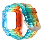 Bracelet intégré en TPU dégradé pour Apple Watch Series 9 / 8 / 7 45mm / 6 / 5 / 4 / Watch SE 44mm / Watch 42mm, pour Apple Watch Series 9 / 8 / 7 45mm / 6 / 5 / 4 / Watch SE 44mm / Watch 42mm