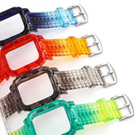 Bracelet intégré en TPU dégradé pour Apple Watch Series 9 / 8 / 7 45mm / 6 / 5 / 4 / Watch SE 44mm / Watch 42mm, pour Apple Watch Series 9 / 8 / 7 45mm / 6 / 5 / 4 / Watch SE 44mm / Watch 42mm