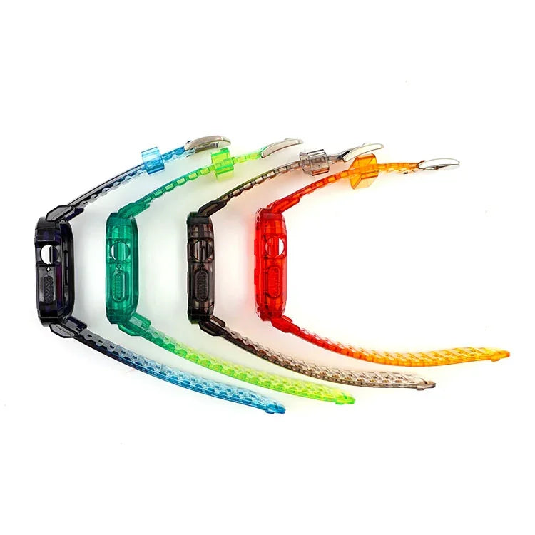 Bracelet intégré en TPU dégradé pour Apple Watch Series 9 / 8 / 7 45mm / 6 / 5 / 4 / Watch SE 44mm / Watch 42mm, pour Apple Watch Series 9 / 8 / 7 45mm / 6 / 5 / 4 / Watch SE 44mm / Watch 42mm