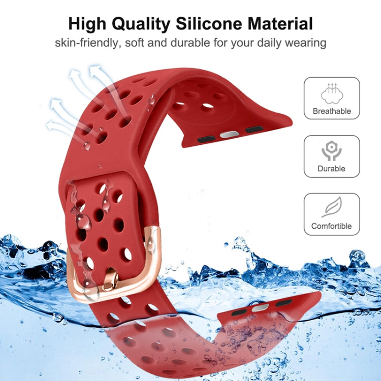 Bracelet de remplacement en silicone pour Apple Watch Series, 7 45 mm / 6 & SE & 5 & 4 44 mm / 3 & 2 & 1 42 mm