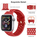 Bracelet de remplacement en silicone pour Apple Watch Series, 7 45 mm / 6 & SE & 5 & 4 44 mm / 3 & 2 & 1 42 mm