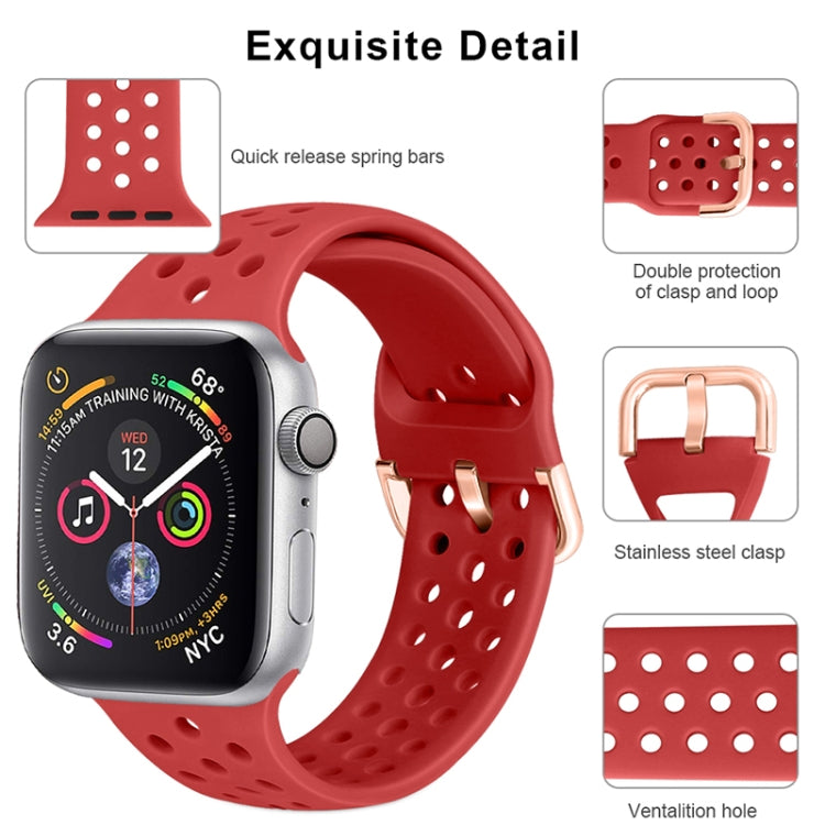 Bracelet de remplacement en silicone pour Apple Watch Series, 7 45 mm / 6 & SE & 5 & 4 44 mm / 3 & 2 & 1 42 mm