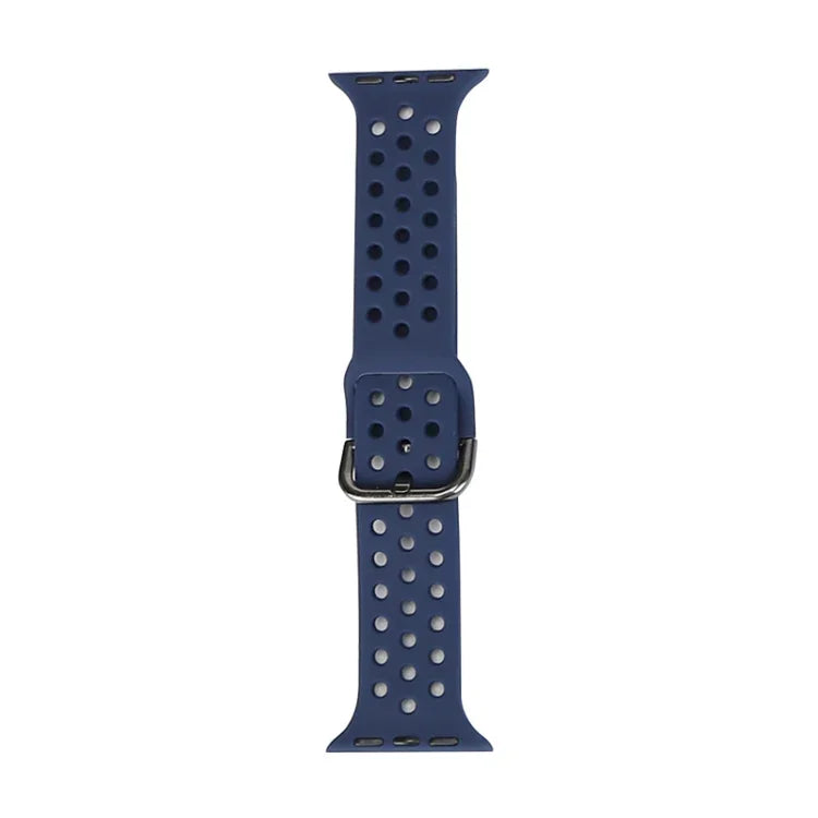 Silicone Replacement Watchband For Apple Watch Series, 7 41mm / 6 & SE & 5 & 4 40mm / 3 & 2 & 1 38mm