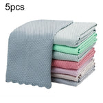 Chiffons en écaille de poisson, non marquants et faciles à sécher, pour le nettoyage de la cuisine, livraison de couleurs aléatoires, 5 pièces, 10 pièces, 20 pièces