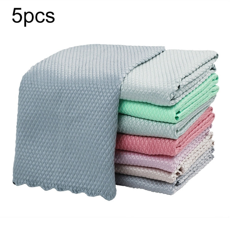 Chiffons en écaille de poisson, non marquants et faciles à sécher, pour le nettoyage de la cuisine, livraison de couleurs aléatoires, 5 pièces, 10 pièces, 20 pièces