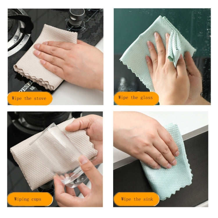 Chiffons en écaille de poisson, non marquants et faciles à sécher, pour le nettoyage de la cuisine, livraison de couleurs aléatoires, 5 pièces, 10 pièces, 20 pièces