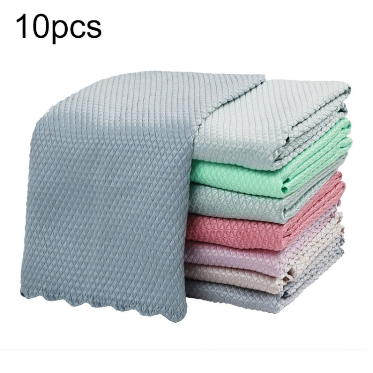 Chiffons en écaille de poisson, non marquants et faciles à sécher, pour le nettoyage de la cuisine, livraison de couleurs aléatoires, 5 pièces, 10 pièces, 20 pièces