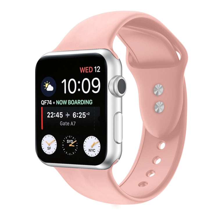 Bracelet de montre de remplacement en silicone à double clou pour Apple Watch Series, 7 45mm / 6 & SE & 5 & 4 44mm / 3 & 2 & 1 42mm, 7 41mm / 6 & SE & 5 & 4 40mm / 3 & 2 & 1 38mm