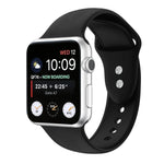 Double Nail Silicone Replacement Strap Watchband For Apple Watch Series, 7 45mm / 6 & SE & 5 & 4 44mm / 3 & 2 & 1 42mm, 7 41mm / 6 & SE & 5 & 4 40mm / 3 & 2 & 1 38mm