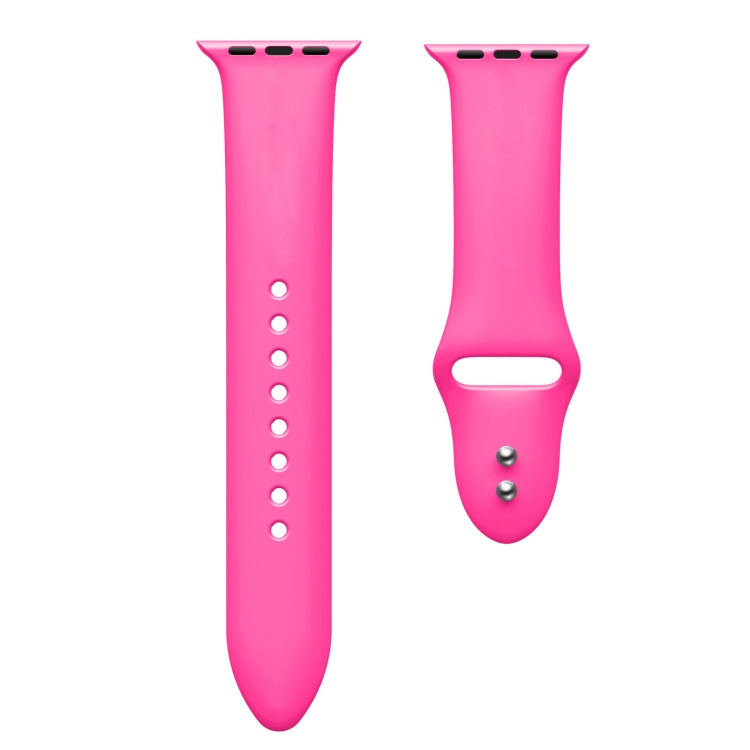 Bracelet de montre de remplacement en silicone à double clou pour Apple Watch Series, 7 45mm / 6 & SE & 5 & 4 44mm / 3 & 2 & 1 42mm, 7 41mm / 6 & SE & 5 & 4 40mm / 3 & 2 & 1 38mm