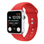 Double Nail Silicone Replacement Strap Watchband For Apple Watch Series, 7 45mm / 6 & SE & 5 & 4 44mm / 3 & 2 & 1 42mm, 7 41mm / 6 & SE & 5 & 4 40mm / 3 & 2 & 1 38mm