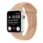 Bracelet de montre de remplacement en silicone à double clou pour Apple Watch Series, 7 45mm / 6 & SE & 5 & 4 44mm / 3 & 2 & 1 42mm, 7 41mm / 6 & SE & 5 & 4 40mm / 3 & 2 & 1 38mm