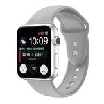Bracelet de montre de remplacement en silicone à double clou pour Apple Watch Series, 7 45mm / 6 & SE & 5 & 4 44mm / 3 & 2 & 1 42mm, 7 41mm / 6 & SE & 5 & 4 40mm / 3 & 2 & 1 38mm