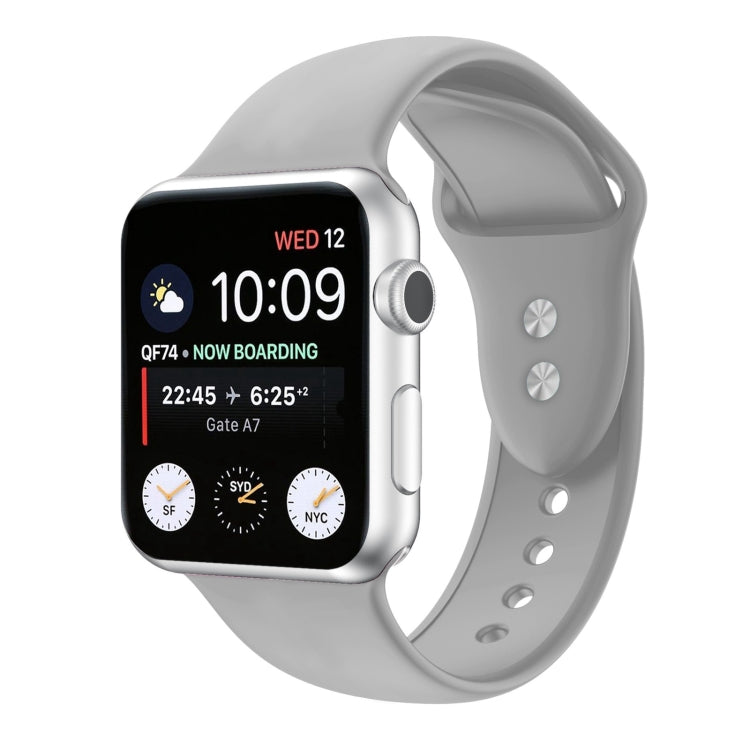 Bracelet de montre de remplacement en silicone à double clou pour Apple Watch Series, 7 45mm / 6 & SE & 5 & 4 44mm / 3 & 2 & 1 42mm, 7 41mm / 6 & SE & 5 & 4 40mm / 3 & 2 & 1 38mm