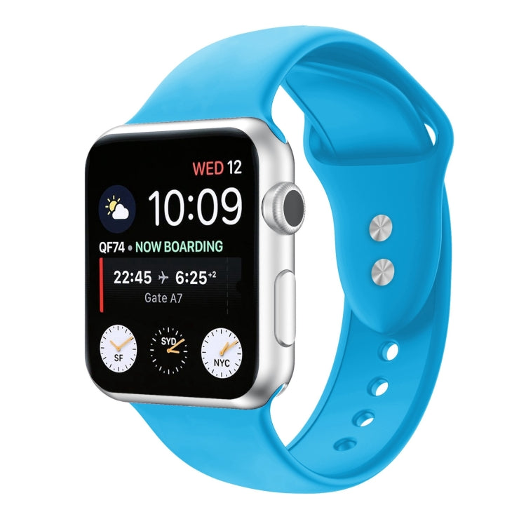 Bracelet de montre de remplacement en silicone à double clou pour Apple Watch Series, 7 45mm / 6 & SE & 5 & 4 44mm / 3 & 2 & 1 42mm, 7 41mm / 6 & SE & 5 & 4 40mm / 3 & 2 & 1 38mm