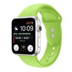 Bracelet de montre de remplacement en silicone à double clou pour Apple Watch Series, 7 45mm / 6 & SE & 5 & 4 44mm / 3 & 2 & 1 42mm, 7 41mm / 6 & SE & 5 & 4 40mm / 3 & 2 & 1 38mm