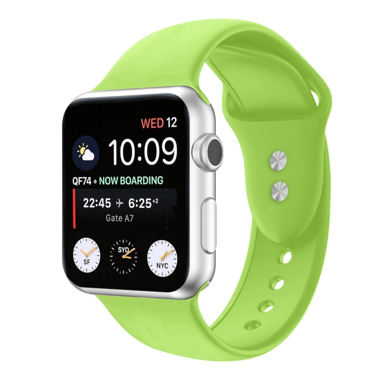 Bracelet de montre de remplacement en silicone à double clou pour Apple Watch Series, 7 45mm / 6 & SE & 5 & 4 44mm / 3 & 2 & 1 42mm, 7 41mm / 6 & SE & 5 & 4 40mm / 3 & 2 & 1 38mm