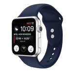 Bracelet de montre de remplacement en silicone à double clou pour Apple Watch Series, 7 45mm / 6 & SE & 5 & 4 44mm / 3 & 2 & 1 42mm, 7 41mm / 6 & SE & 5 & 4 40mm / 3 & 2 & 1 38mm