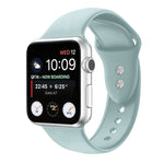 Bracelet de montre de remplacement en silicone à double clou pour Apple Watch Series, 7 45mm / 6 & SE & 5 & 4 44mm / 3 & 2 & 1 42mm, 7 41mm / 6 & SE & 5 & 4 40mm / 3 & 2 & 1 38mm