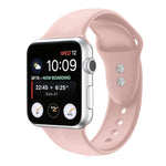 Bracelet de montre de remplacement en silicone à double clou pour Apple Watch Series, 7 45mm / 6 & SE & 5 & 4 44mm / 3 & 2 & 1 42mm, 7 41mm / 6 & SE & 5 & 4 40mm / 3 & 2 & 1 38mm