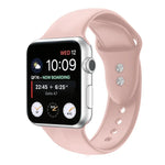 Double Nail Silicone Replacement Strap Watchband For Apple Watch Series, 7 45mm / 6 & SE & 5 & 4 44mm / 3 & 2 & 1 42mm, 7 41mm / 6 & SE & 5 & 4 40mm / 3 & 2 & 1 38mm