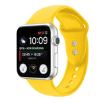 Bracelet de montre de remplacement en silicone à double clou pour Apple Watch Series, 7 45mm / 6 & SE & 5 & 4 44mm / 3 & 2 & 1 42mm, 7 41mm / 6 & SE & 5 & 4 40mm / 3 & 2 & 1 38mm