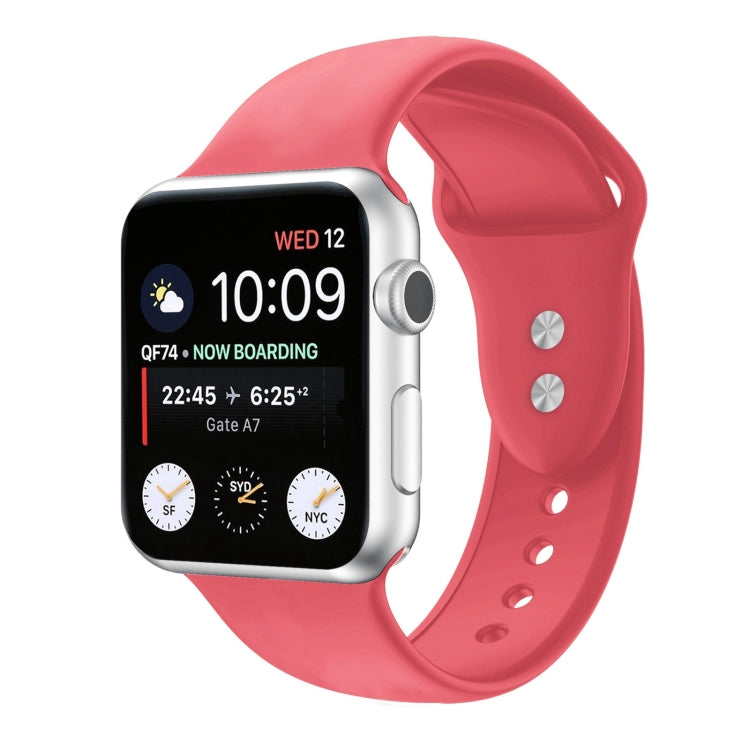Bracelet de montre de remplacement en silicone à double clou pour Apple Watch Series, 7 45mm / 6 & SE & 5 & 4 44mm / 3 & 2 & 1 42mm, 7 41mm / 6 & SE & 5 & 4 40mm / 3 & 2 & 1 38mm