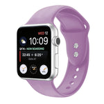 Bracelet de montre de remplacement en silicone à double clou pour Apple Watch Series, 7 45mm / 6 & SE & 5 & 4 44mm / 3 & 2 & 1 42mm, 7 41mm / 6 & SE & 5 & 4 40mm / 3 & 2 & 1 38mm