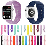 Double Nail Silicone Replacement Strap Watchband For Apple Watch Series, 7 45mm / 6 & SE & 5 & 4 44mm / 3 & 2 & 1 42mm, 7 41mm / 6 & SE & 5 & 4 40mm / 3 & 2 & 1 38mm