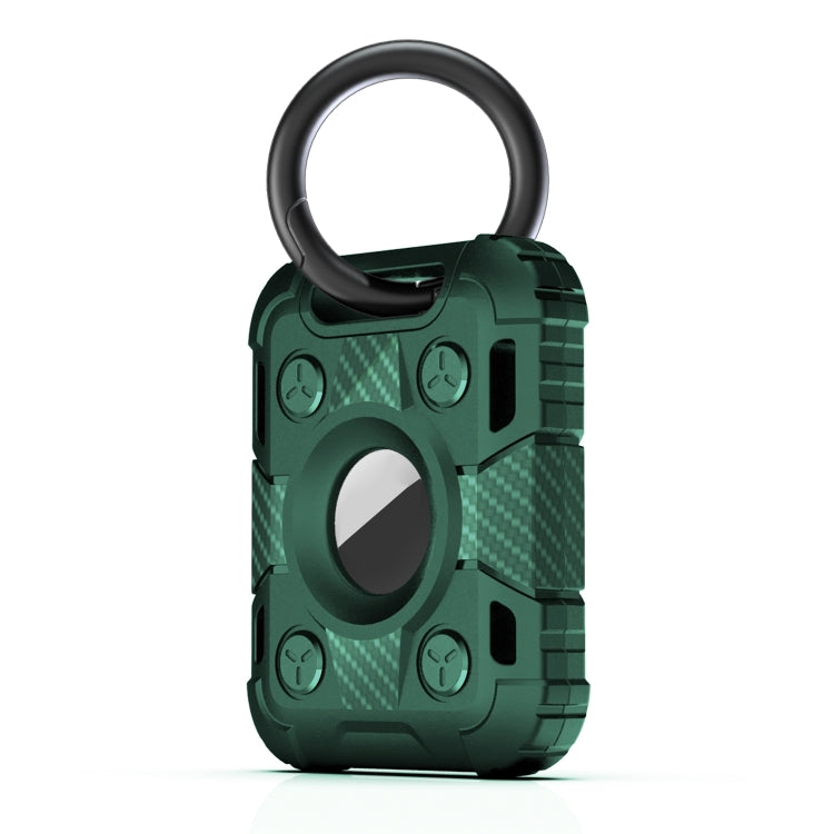 Étui de protection antichoc en fibre de carbone TPU avec boucle de porte-clés, pour AirTag