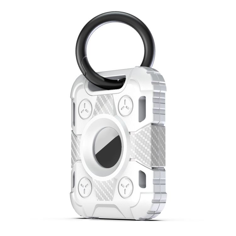 Étui de protection antichoc en fibre de carbone TPU avec boucle de porte-clés, pour AirTag