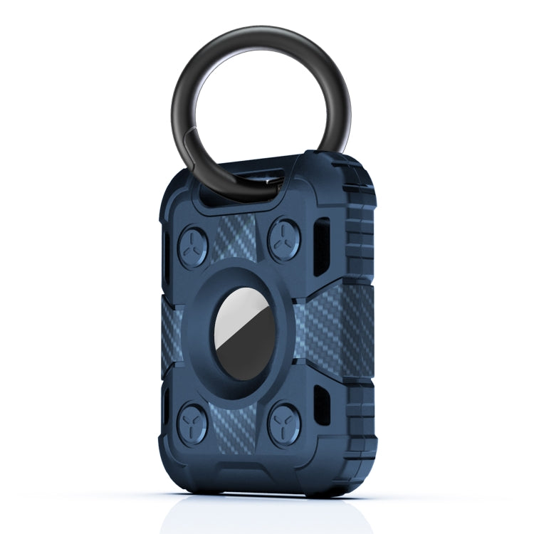 Étui de protection antichoc en fibre de carbone TPU avec boucle de porte-clés, pour AirTag