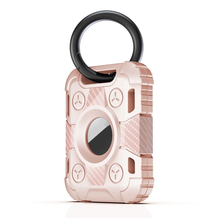 Étui de protection antichoc en fibre de carbone TPU avec boucle de porte-clés, pour AirTag