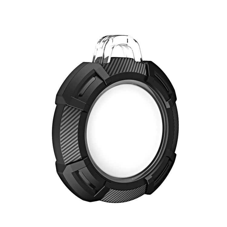 Étui de protection antichoc en fibre de carbone 2-en-1 robuste et anti-rayures avec anneau porte-clés, pour AirTag