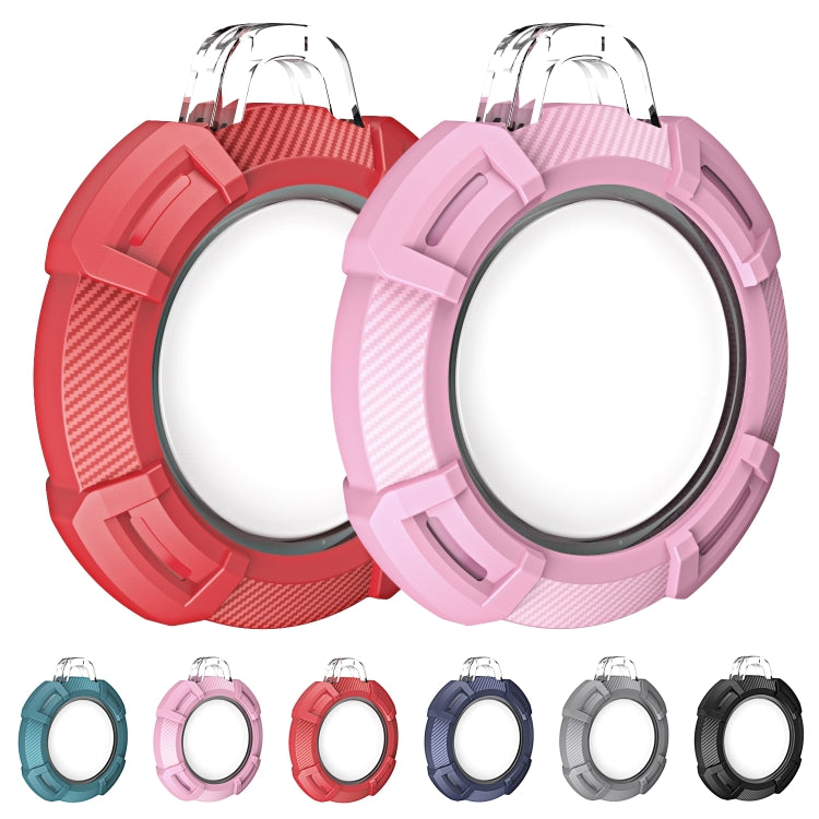 Étui de protection antichoc en fibre de carbone 2-en-1 robuste et anti-rayures avec anneau porte-clés, pour AirTag