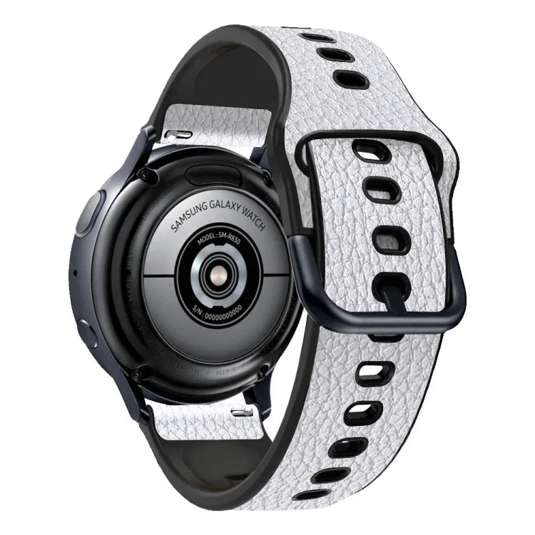 Bracelet de rechange en cuir de vachette double couche, 20 mm, 22 mm