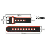 Bracelet de rechange en cuir de vachette double couche, 20 mm, 22 mm