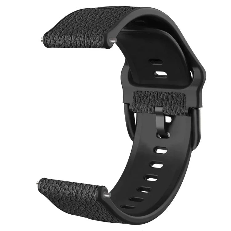 Bracelet de rechange en cuir de vachette double couche, 20 mm, 22 mm