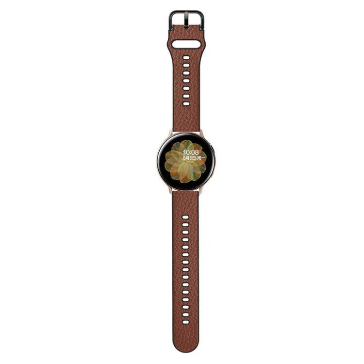 Bracelet de rechange en cuir de vachette double couche, 20 mm, 22 mm