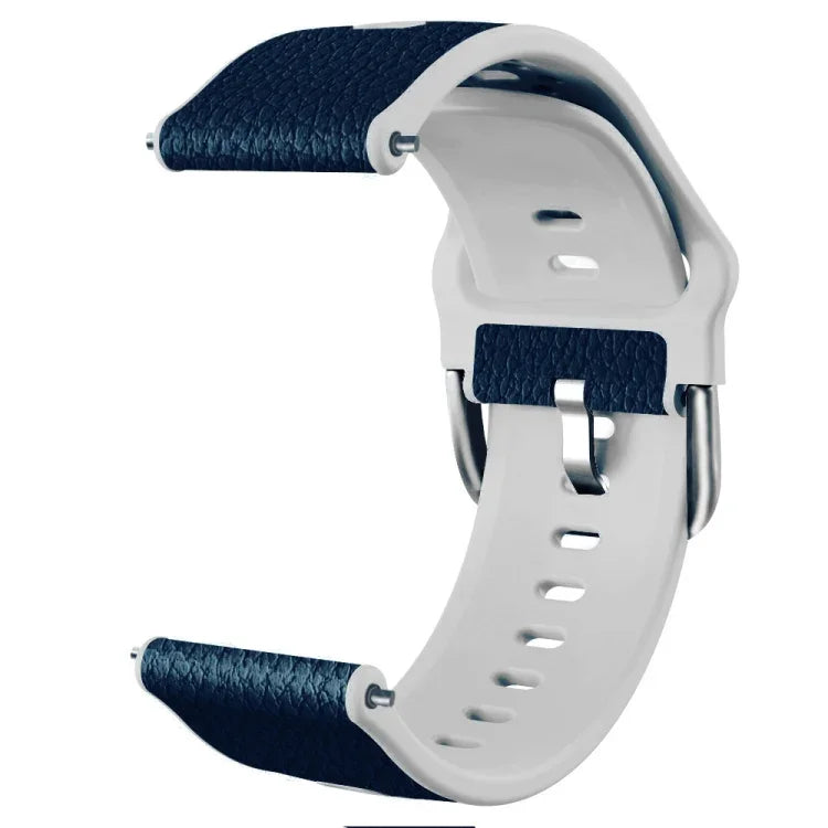 Bracelet de rechange en cuir de vachette double couche, 20 mm, 22 mm