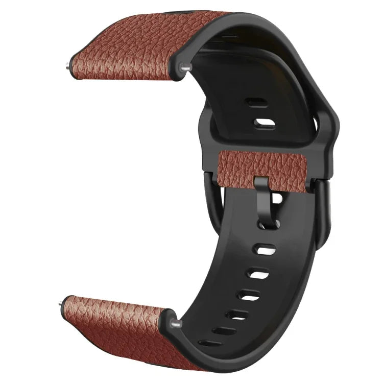 Bracelet de rechange en cuir de vachette double couche, 20 mm, 22 mm