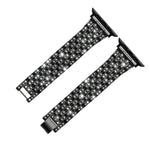 Bracelet de rechange en acier avec diamant à cinq perles pour Apple Watch Series, 7 41mm / 6 & SE & 5 & 4 40mm / 3 & 2 & 1 38mm, 7 45mm / 6 & SE & 5 & 4 44mm / 3 & 2 & 1 42mm