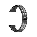 Pour bracelet de montre de rechange en acier à double rangée de diamants pour Samsung Smart Watch, 22 mm