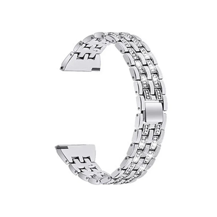 Pour bracelet de montre de rechange en acier à double rangée de diamants pour Samsung Smart Watch, 22 mm