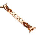 Cowboy Chain + Resin Metal Replacement Strap Watchband For Apple Watch Series, 7 41mm / 6 & SE & 5 & 4 40mm / 3 & 2 & 1 38mm, 7 45mm / 6 & SE & 5 & 4 44mm / 3 & 2 & 1 42mm
