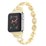 Bracelet de remplacement en acier inoxydable avec diamant pour Apple Watch Series, 7 41mm / 6 & SE & 5 & 4 40mm / 3 & 2 & 1 38mm, 7 45mm / 6 & SE & 5 & 4 44mm / 3 & 2 & 1 42mm